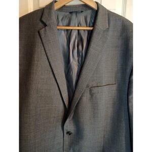 Ralph Lauren Blazer Gray 100% Wool Men's Sz XL Small Flaw See Photos